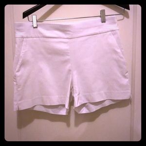 White stretchy shorts